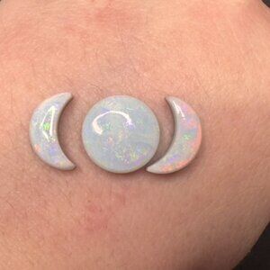 Atlantis Opal (Synthetic) Full & Half Moons Cabochons